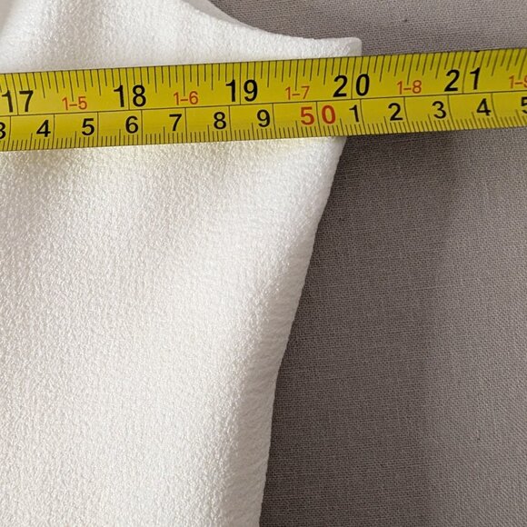 Dress The Population Corey Dress Size XXL White Cap Sleeve V Neck Eyelash Hem - Picture 7 of 12